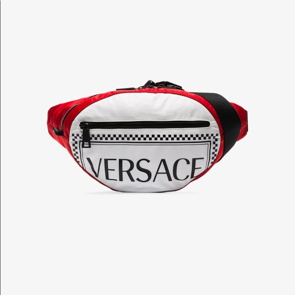 Versace RARE NWT Checkerboard Fanny Pack Belt Bag